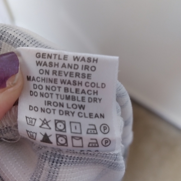 Nasty Gal Blue and White Check Button Front Mini Skirt Size 6 - Picture 10 of 10